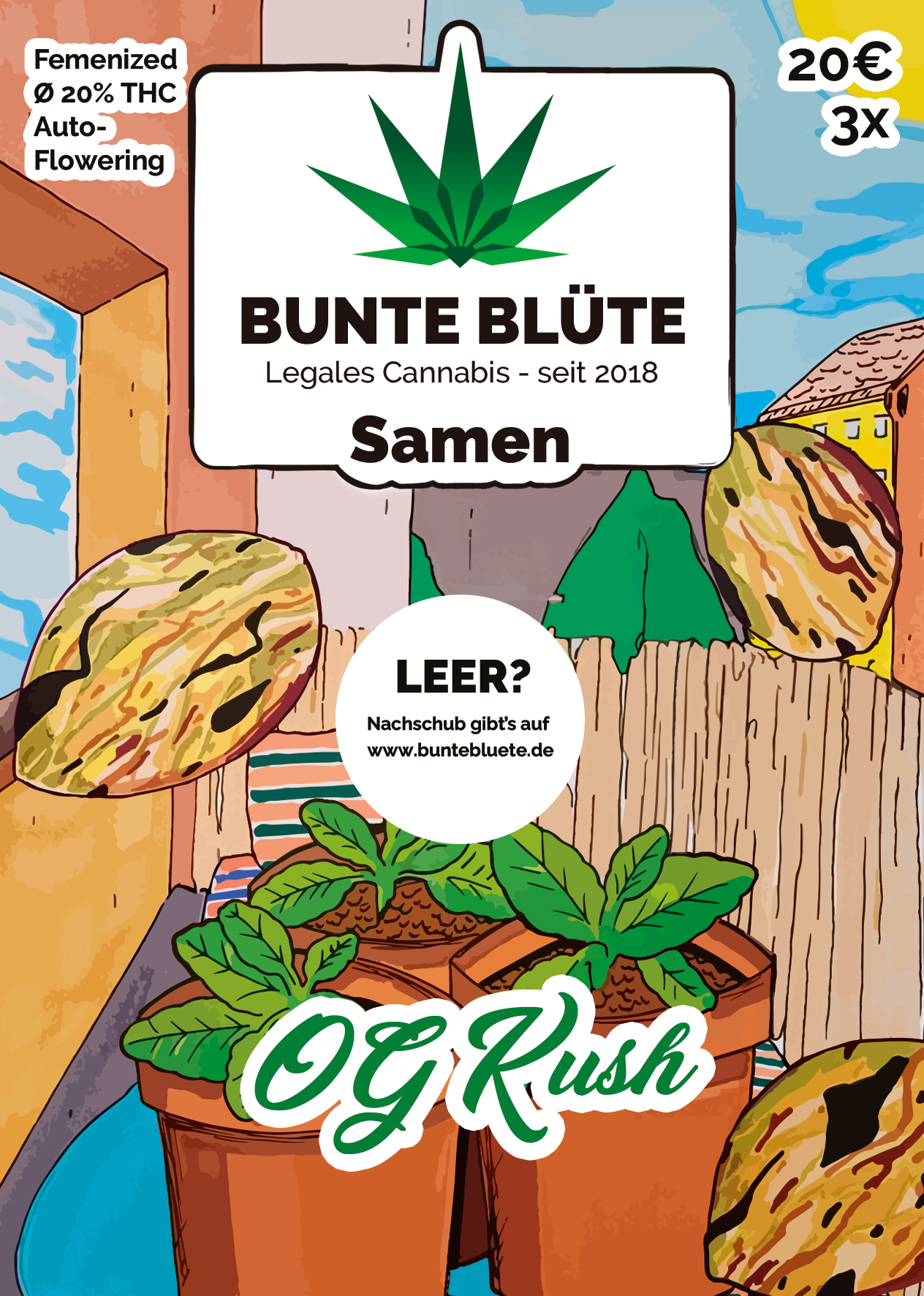 Bunte Blüte Cannabis Samen Auto-Flowering